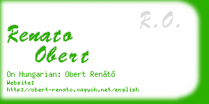 renato obert business card