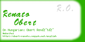 renato obert business card